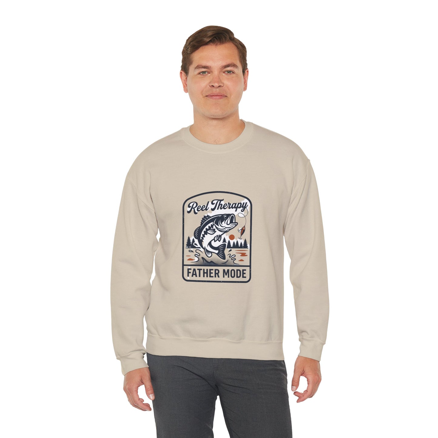 Reel Therapy Fishing 'Father Mode' Sweatshirt | Father's Day Retro Dad