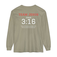 Load image into Gallery viewer, Team Jesus John 3:16 Long Sleeve T-Shirt