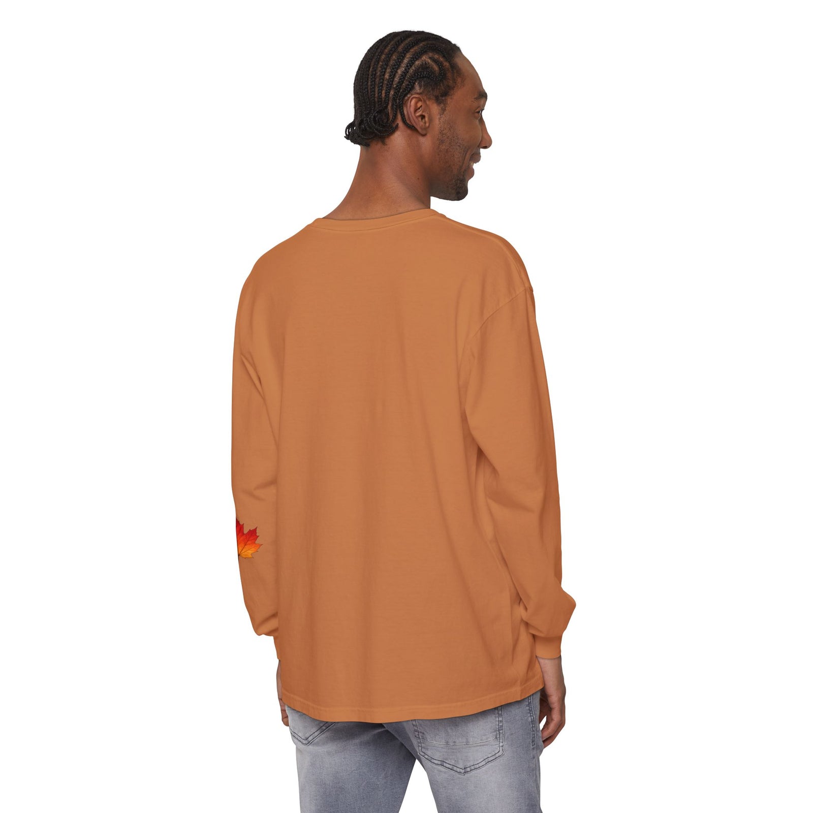 Halloween Pumpkin Long Sleeve Tee — Colorful Jack-O'-Lantern Graphic