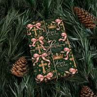 Load image into Gallery viewer, "Jesus Is King" Christmas Wrapping Paper