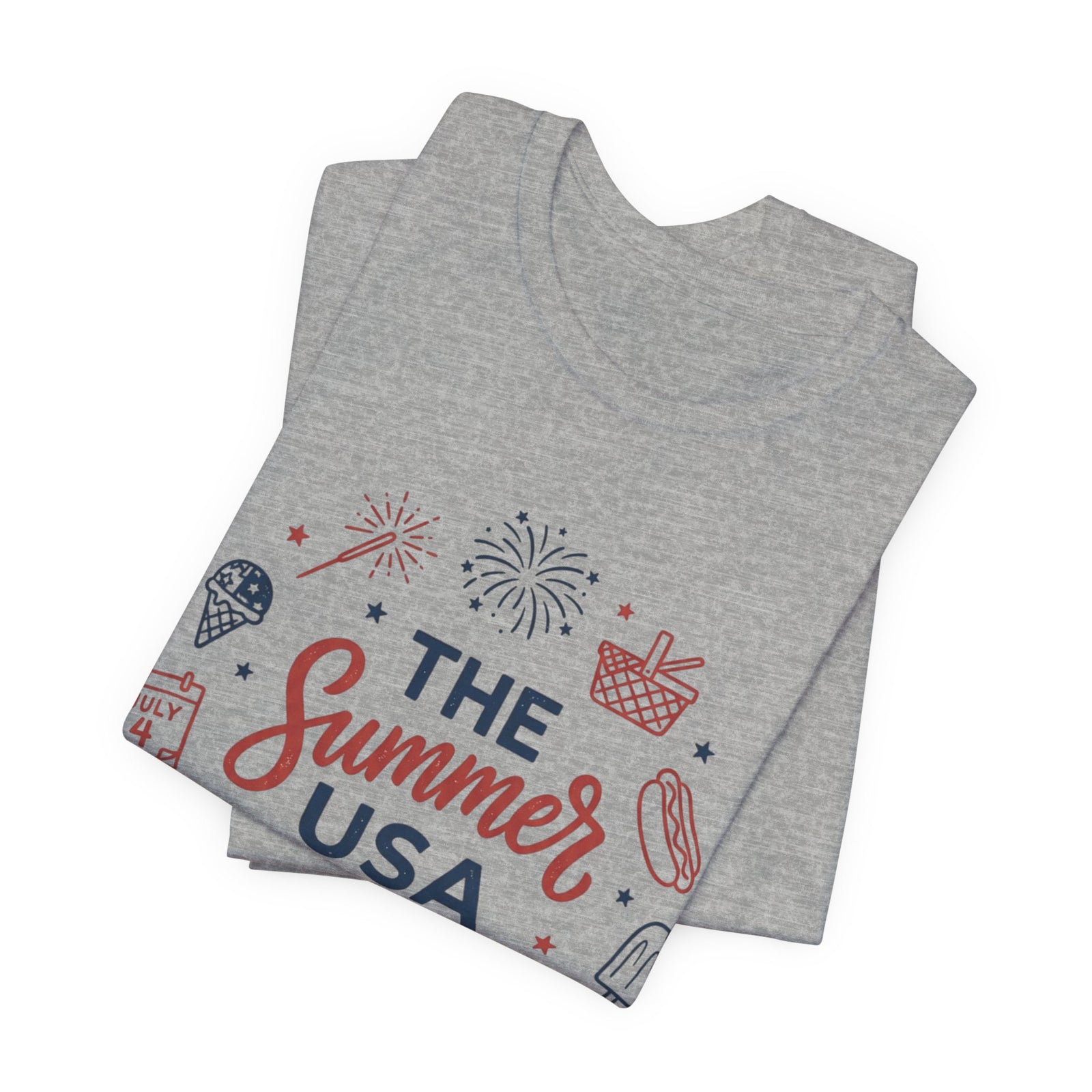 Patriotic Summer USA 250 Tee | Vintage Americana stars, red white blue