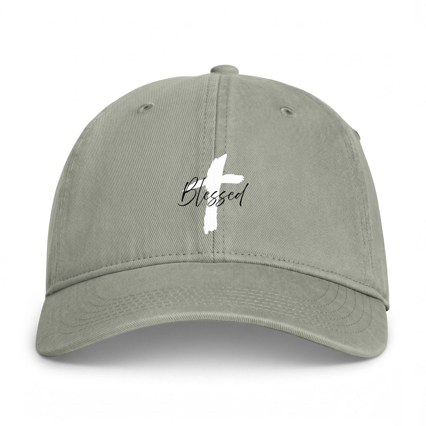 Blessed Cross Baseball Cap — Coastal Washed Cotton Hat