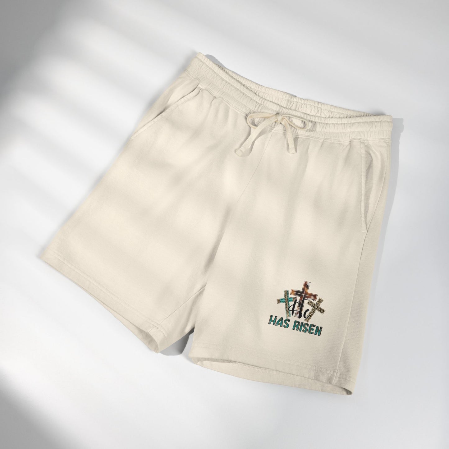 He Has Risen Easter Fleece Sweat Shorts