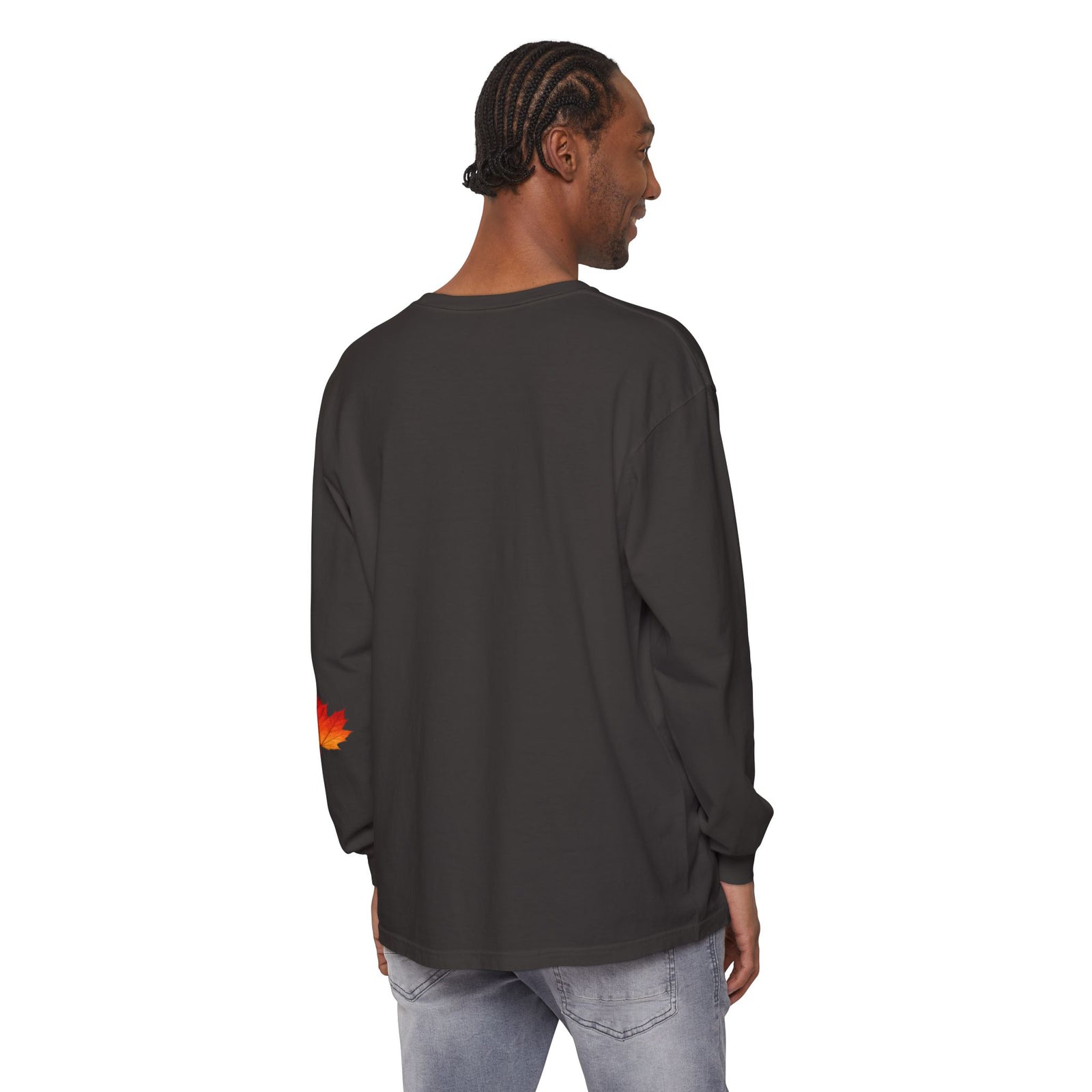 Halloween Pumpkin Long Sleeve Tee — Colorful Jack-O'-Lantern Graphic