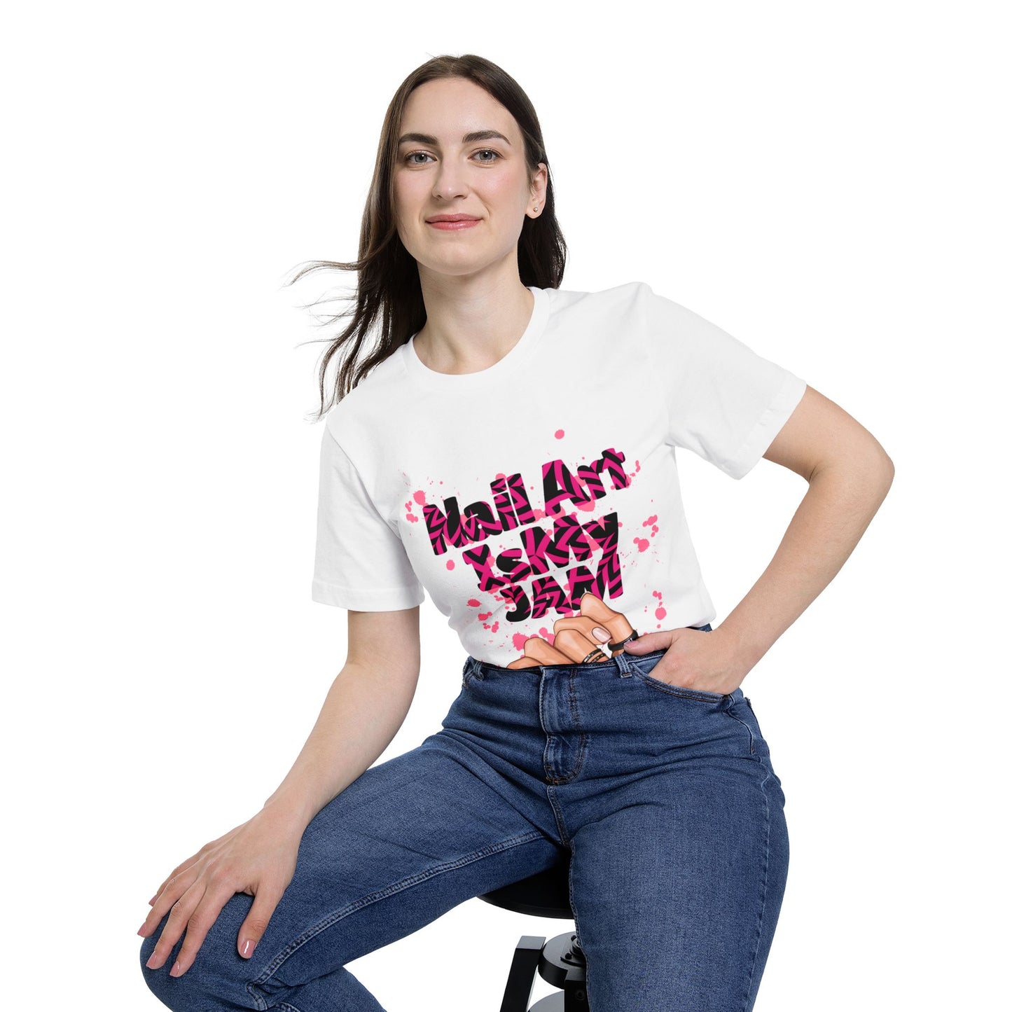 Nail Art Squad T-Shirt – Pink Graffiti Nails Design