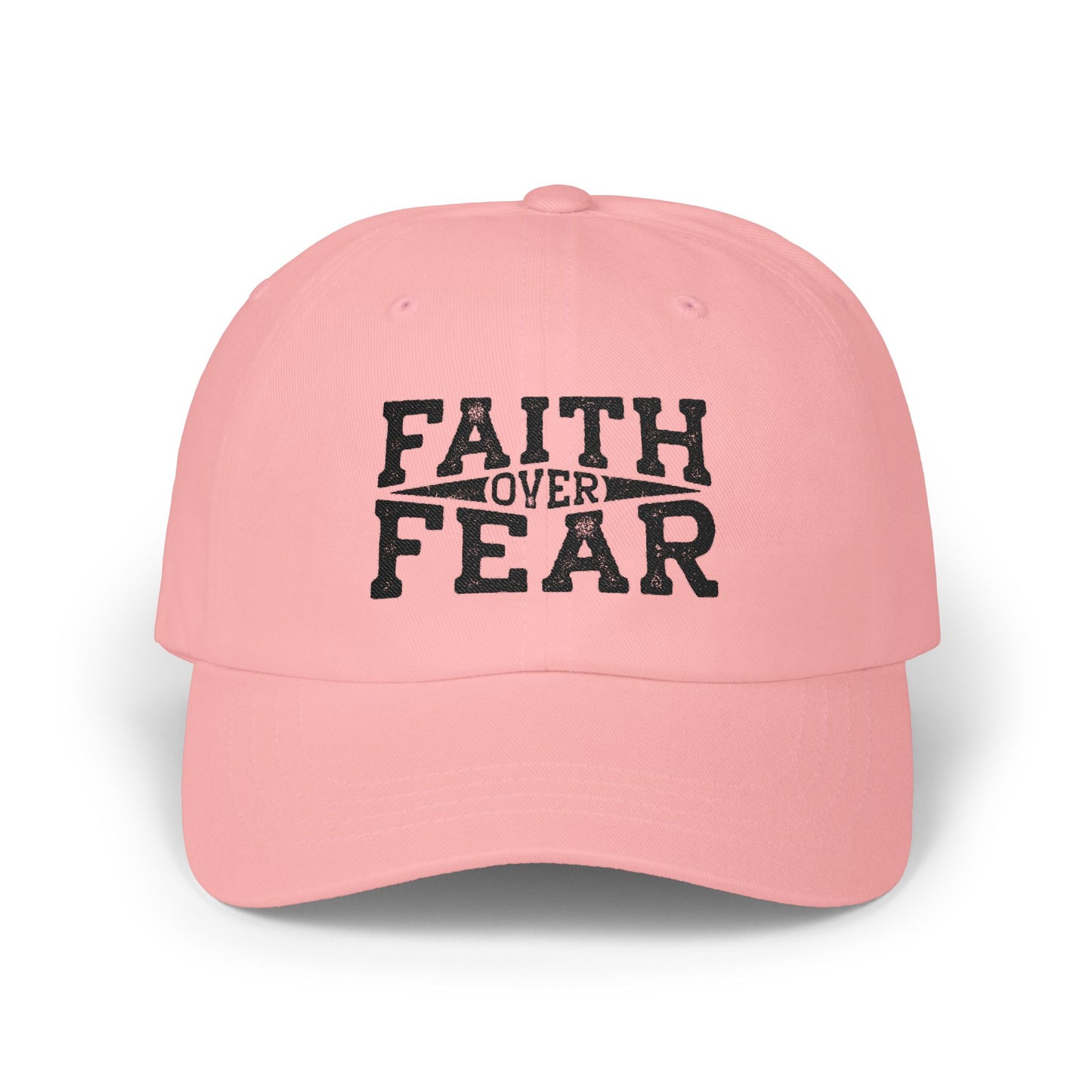 Faith Over Fear Dad Cap — Embroidered Inspirational Baseball Hat