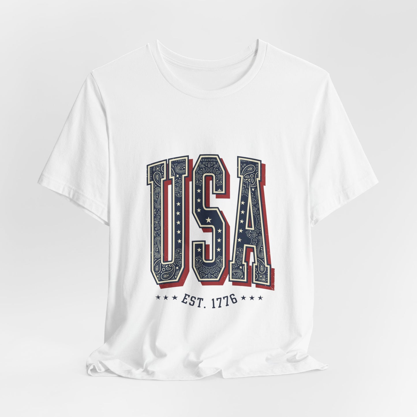 Vintage USA Graphic Tee | 4th of July Americana Stars & Stripes