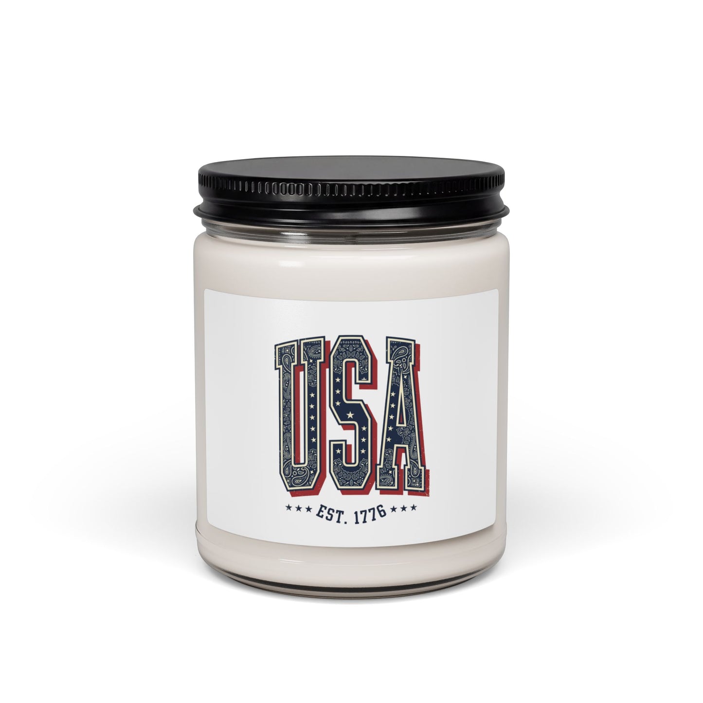 USA Vintage Americana Candle | 9oz Soy, 4th of July Patriotic Stars