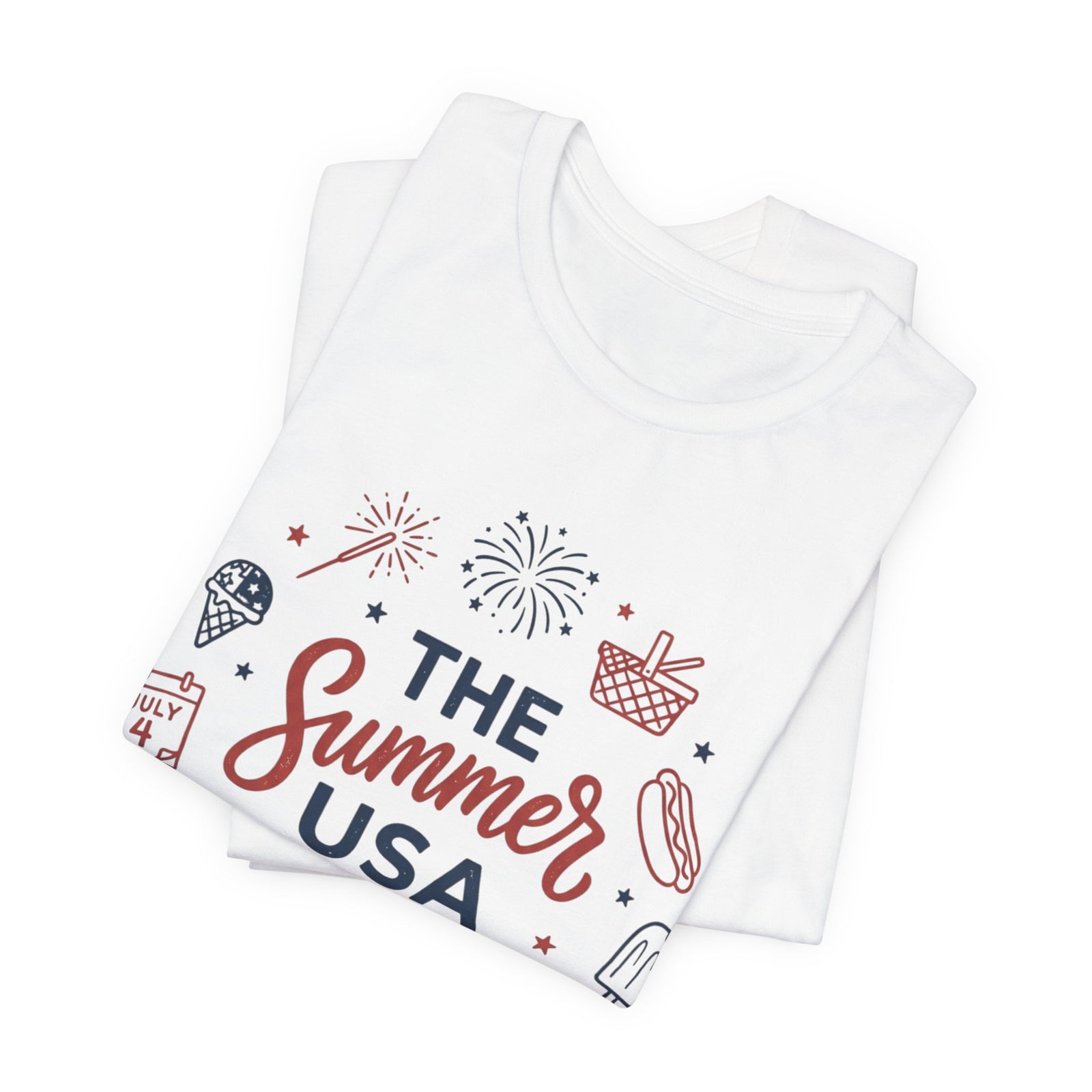 Patriotic Summer USA 250 Tee | Vintage Americana stars, red white blue