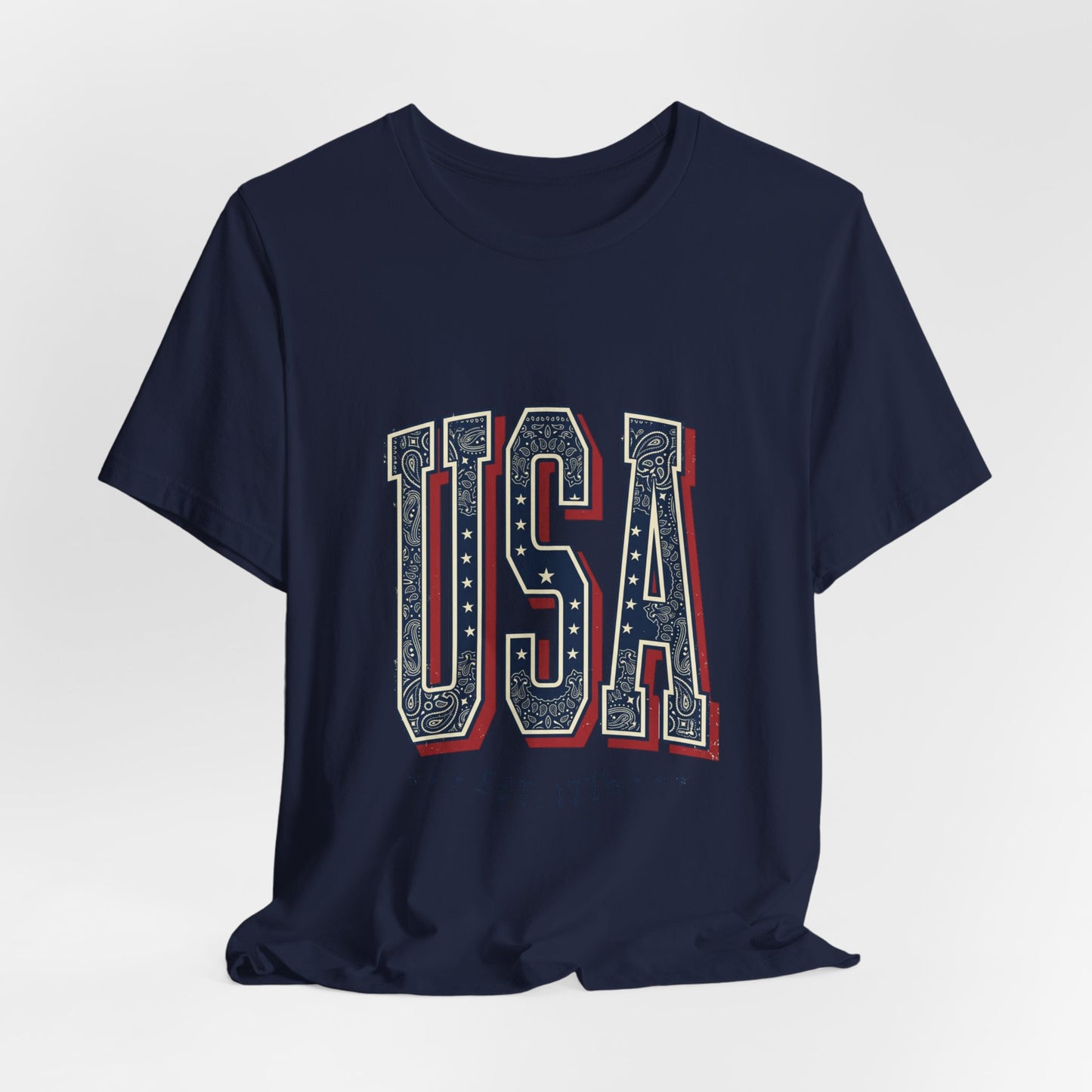 Vintage USA Graphic Tee | 4th of July Americana Stars & Stripes