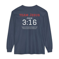 Load image into Gallery viewer, Team Jesus John 3:16 Long Sleeve T-Shirt