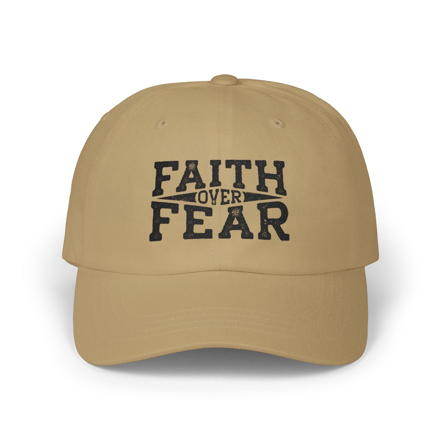 Faith Over Fear Dad Cap — Embroidered Inspirational Baseball Hat