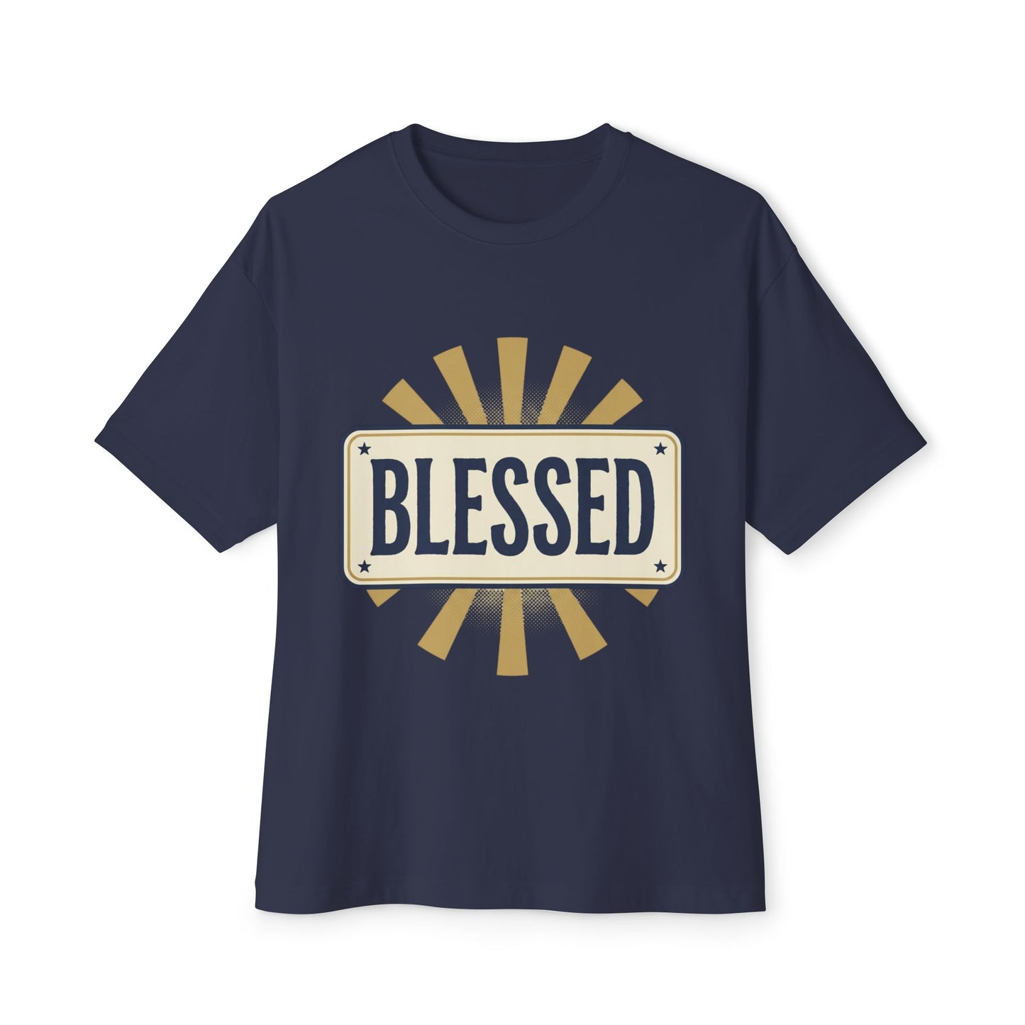 Blessed Vintage Sign T-Shirt — Oversized Boxy Tee