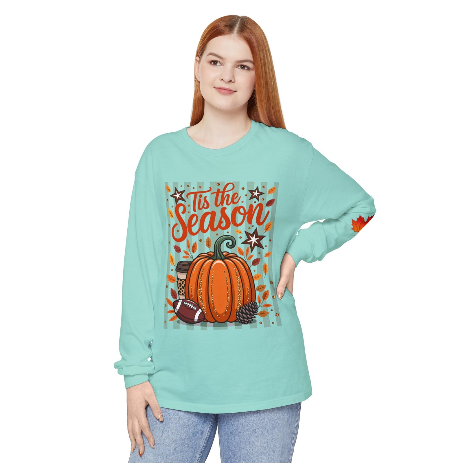 'Tis the Season Pumpkin Fall Long Sleeve Tee