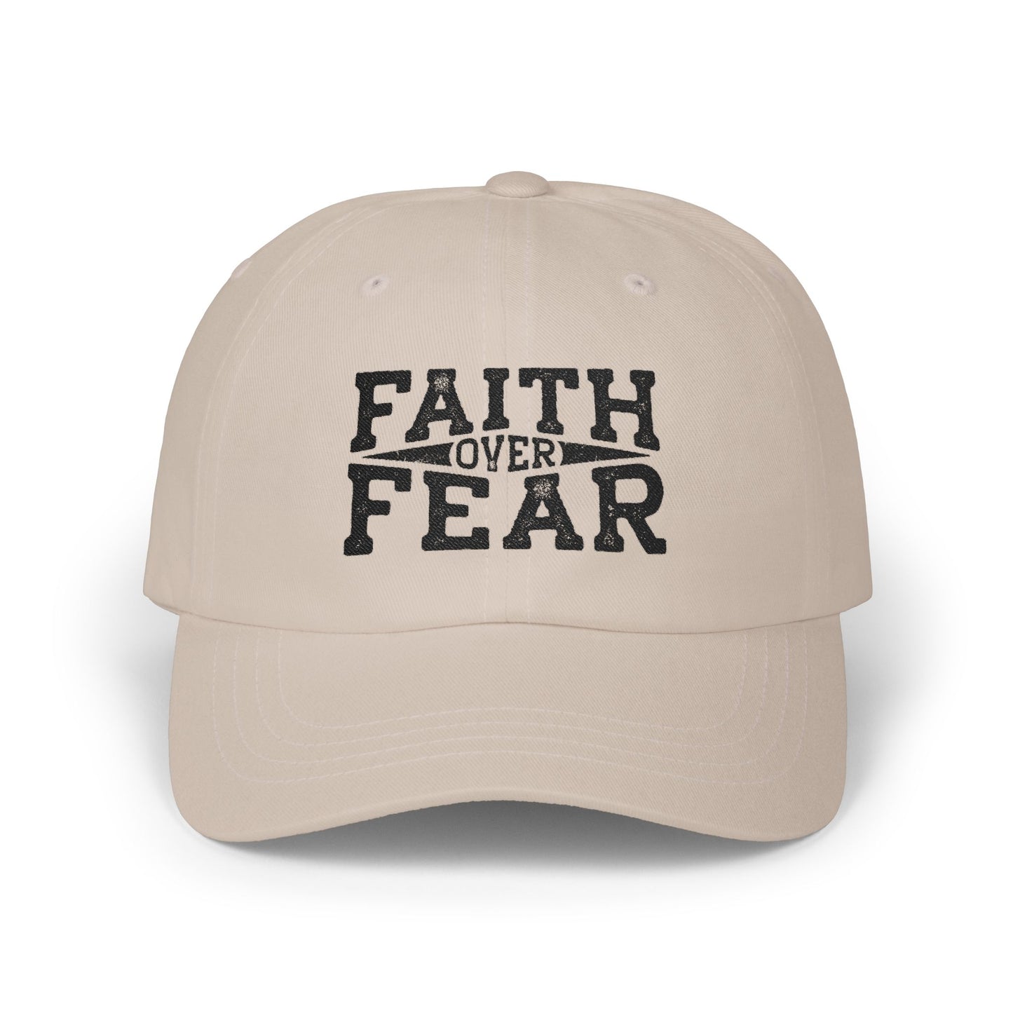 Faith Over Fear Dad Cap — Embroidered Inspirational Baseball Hat