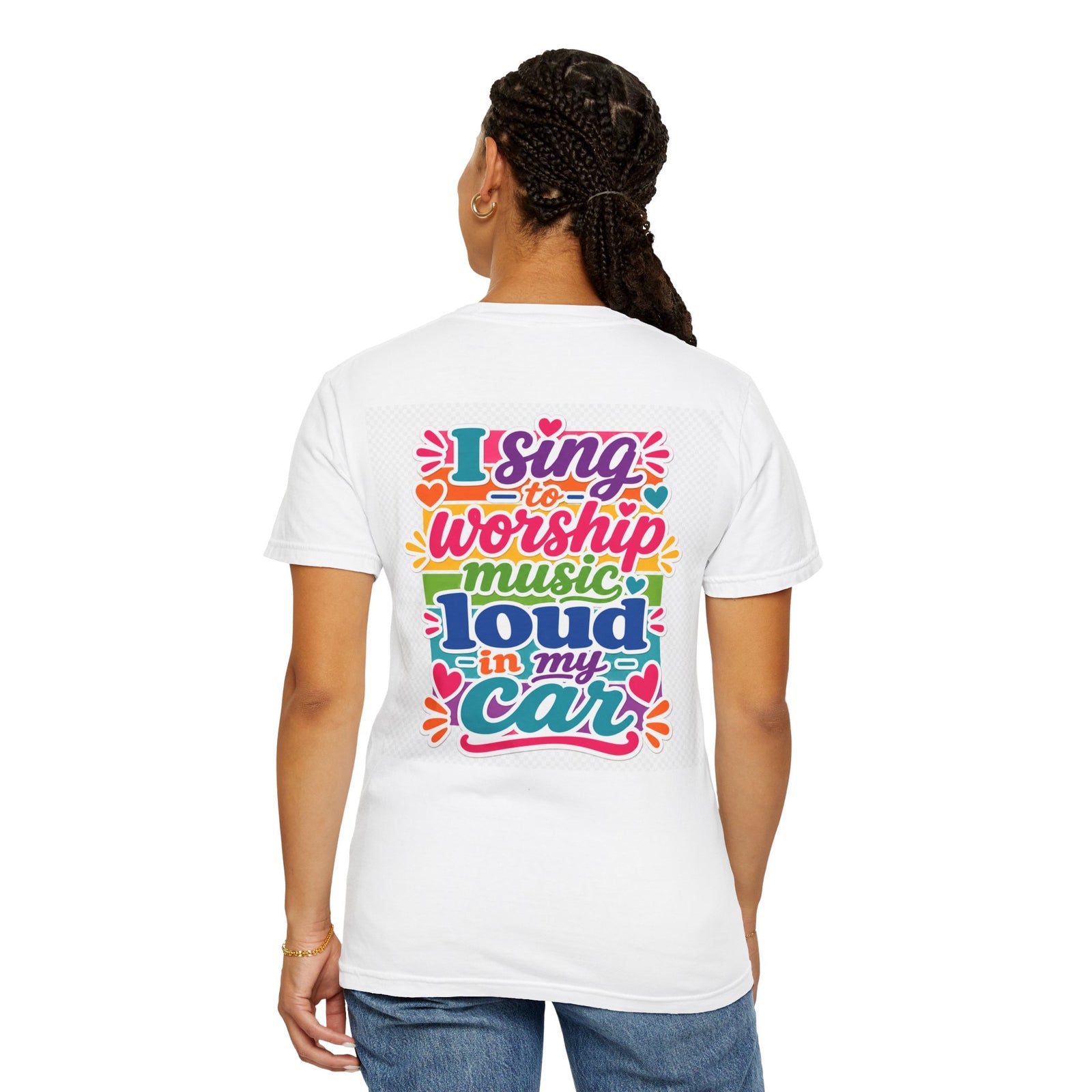Worship Music T-Shirt — "I Sing to Worship Music Loud in My Car" Graphic Tee