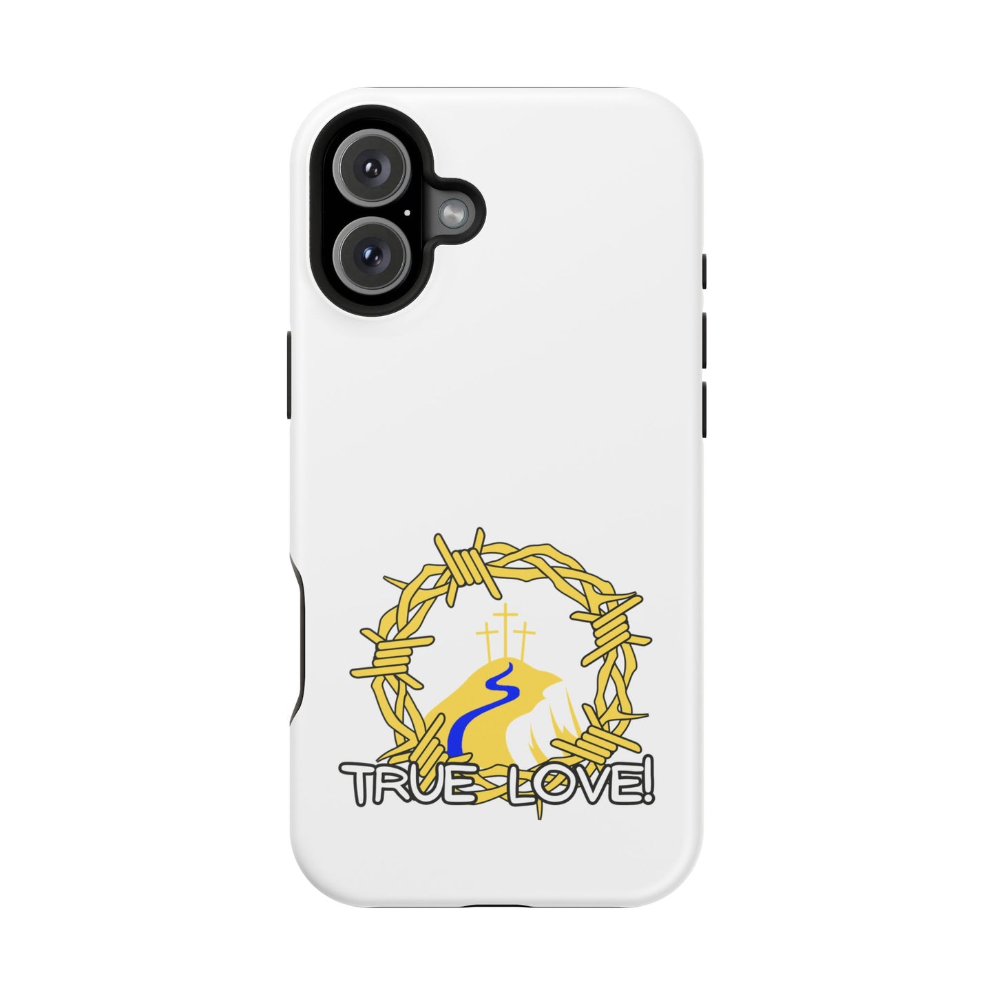 Impact-Resistant Phone Case — 'True Love' Crown of Thorns Faith Design