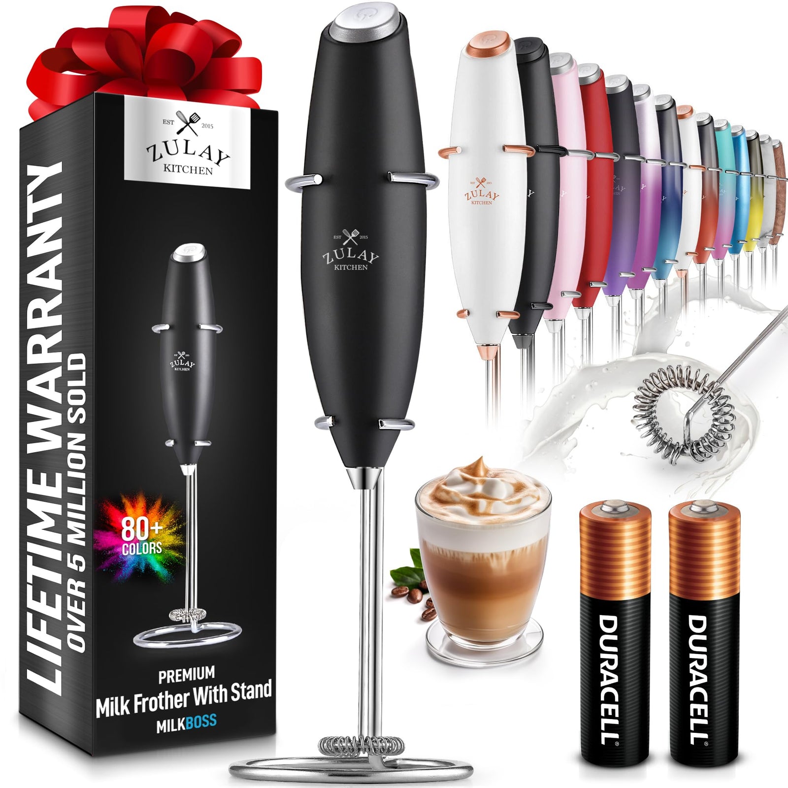 Zulay Kitchen Quick Froth Milk Frother Wand