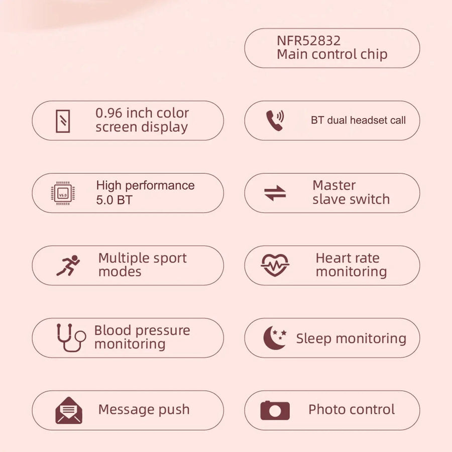Dual Fitness Smartwatch with Wireless Earbuds
