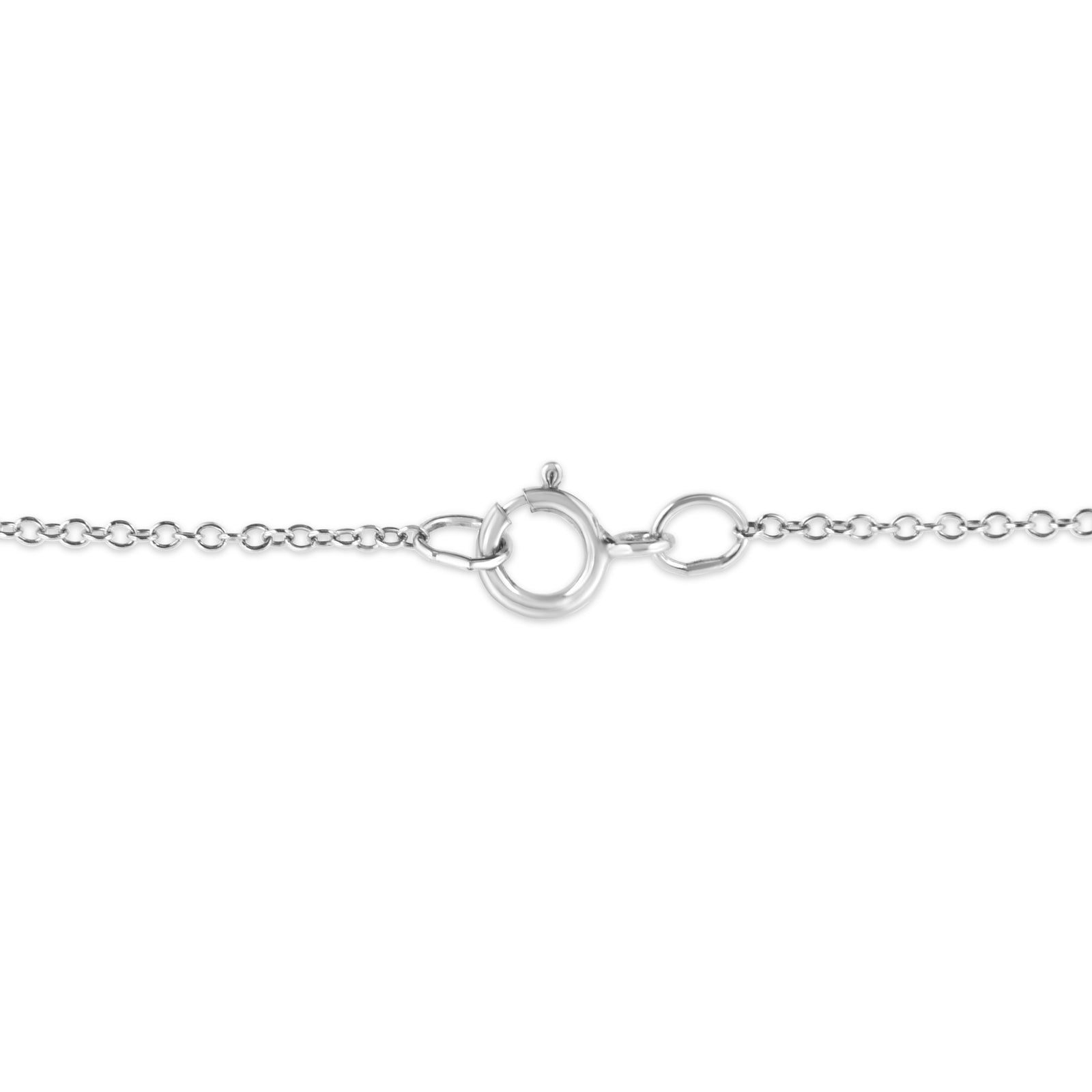 .925 Sterling Silver Diamond Cross Pendant Necklace
