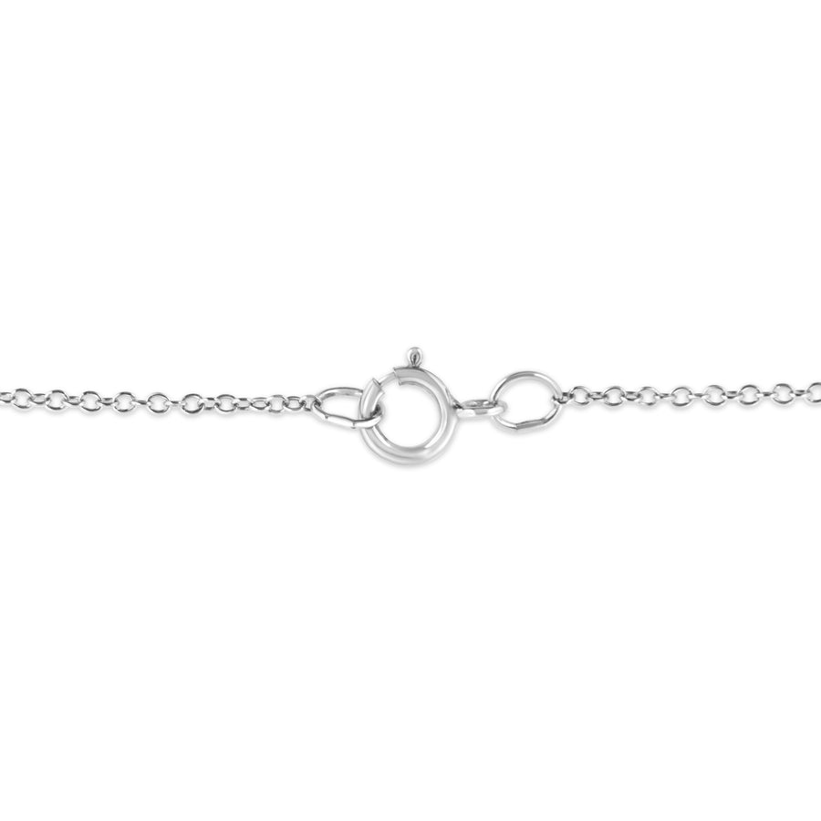 .925 Sterling Silver Diamond Cross Pendant Necklace