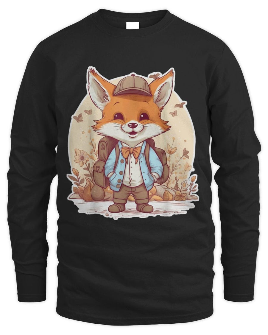 Cute Fox Boys and Girls Fox Animal First day of School