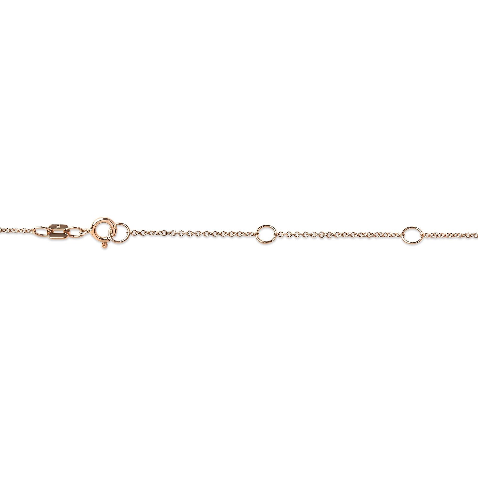 10K Rose Gold Solitaire Diamond Pendant Necklace